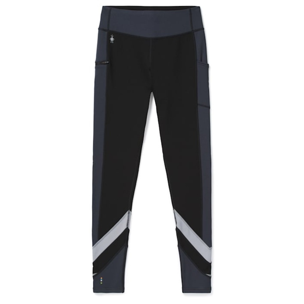 Smartwool Merino Sport Fleece Colorblock Tights Black Grey XS
